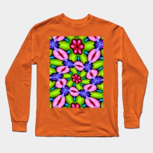 Cute Pink Flower Pattern Long Sleeve T-Shirt